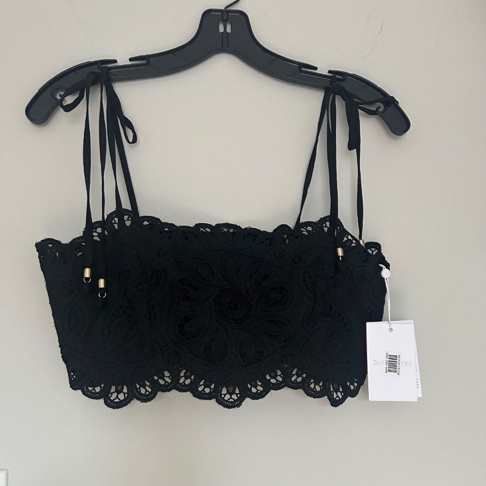 Zimmermann Rhiannon embellished cropped cotton-lace top size 4 - Picture 9 of 15